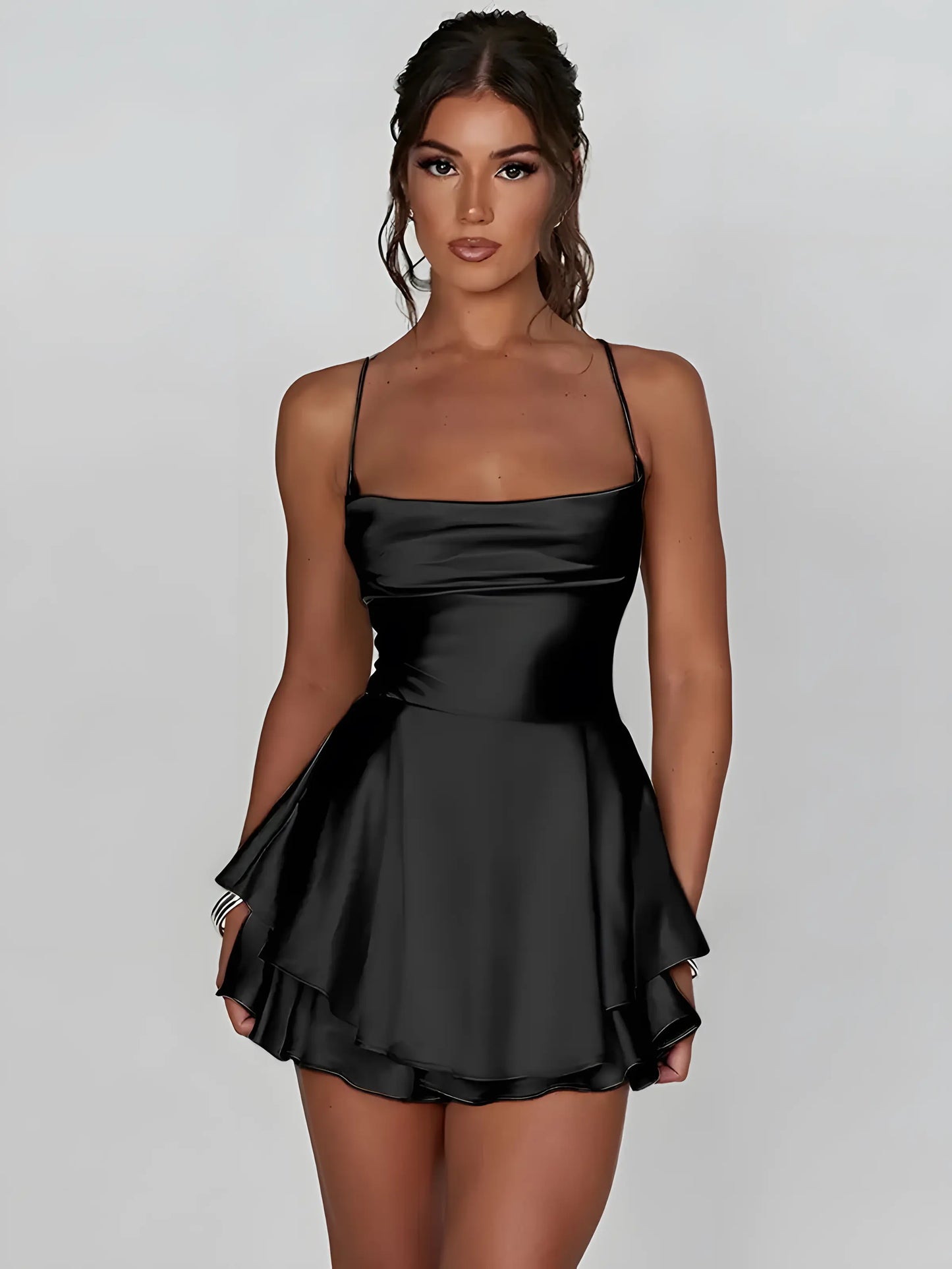 Mini Satin Cami Dress.