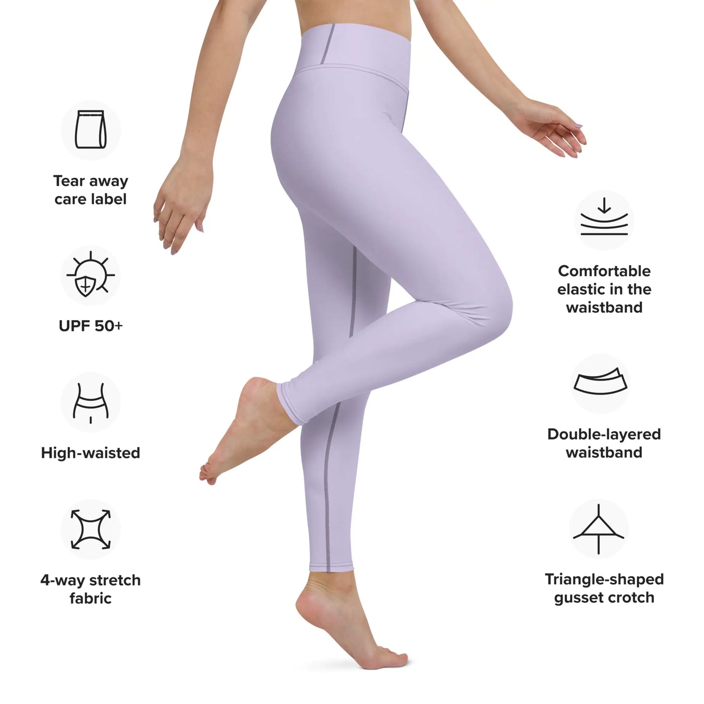 Women's Tropical Purple Sunset Yoga Leggings.