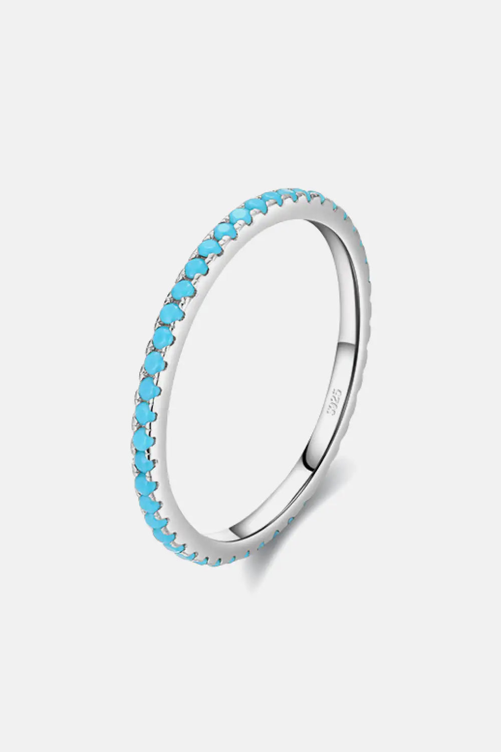 925 Sterling Silver Artificial Turquoise Ring.