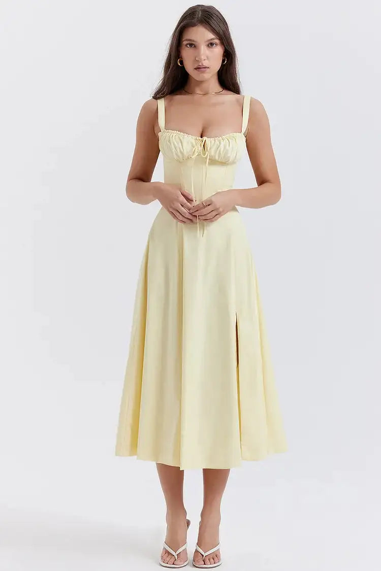 -Elegant Vintage Pleated Dresses