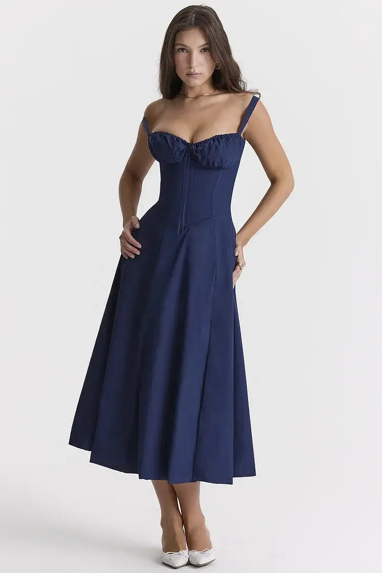 -Elegant Vintage Pleated Dresses