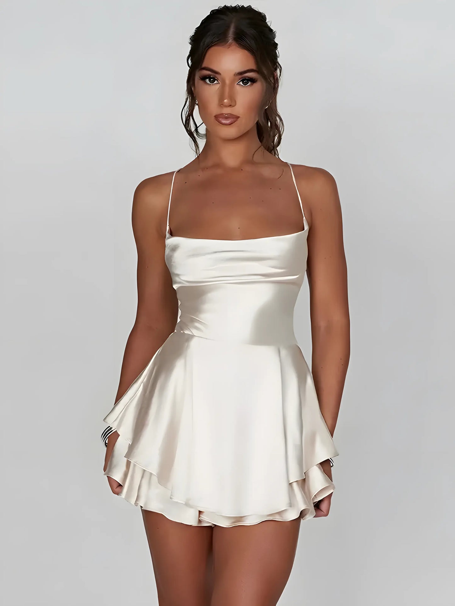 Mini Satin Cami Dress.