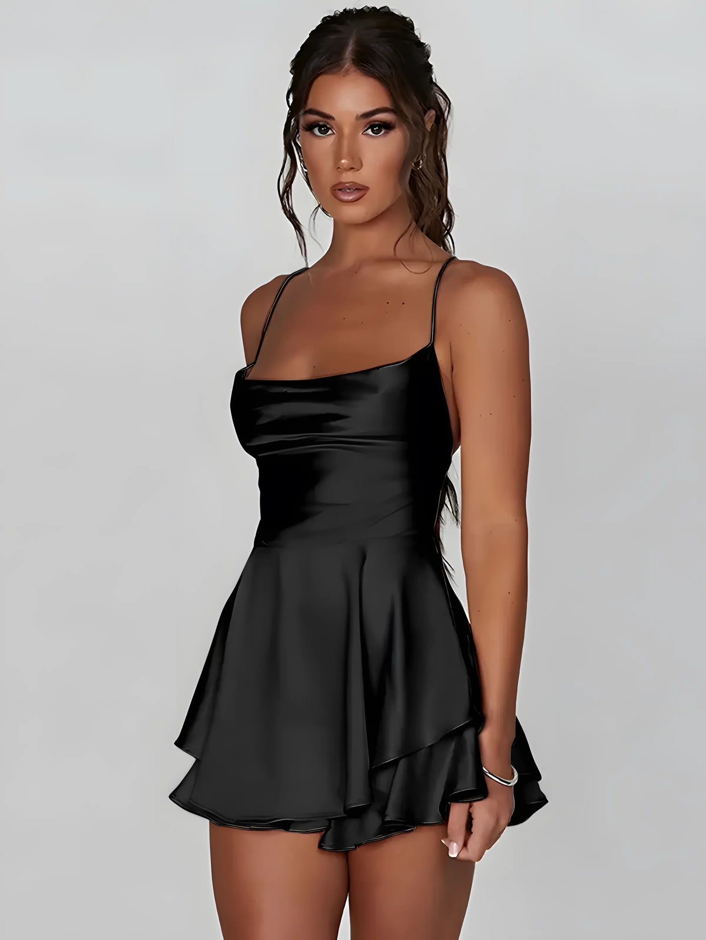 Mini Satin Cami Dress.